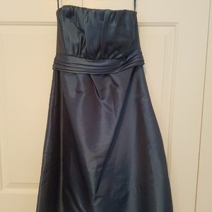 Amsale Bridesmaids Sz 8 Blue A-line dress G901T